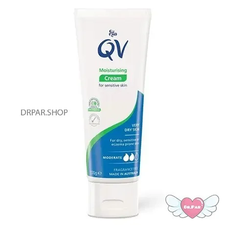 کرم مرطوب کننده کیووی مناسب برای پوست خشک و حساس QV