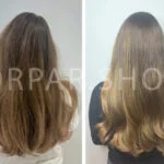 کرم ماسک مو اولاپلکس شماره 3 ترمیم کننده پیوند مو Olaplex — نتیجه‌ی قبل و بعد