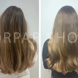 کرم ماسک مو اولاپلکس شماره 3 ترمیم کننده پیوند مو Olaplex — نتیجه‌ی قبل و بعد