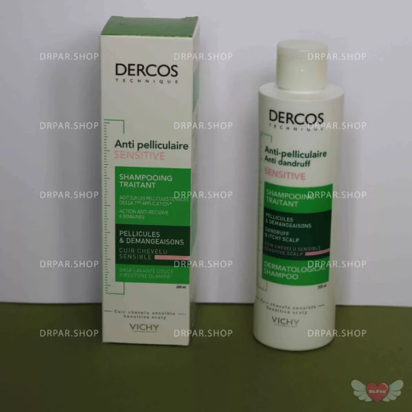 شامپو ضد شوره درکاس ویشی برای پوست سر حساس vichy Dercos Anti-Dandruff Sensitive Scalp Shampoo - Image 7
