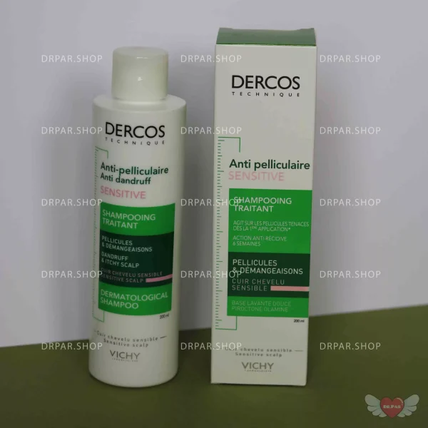 شامپو ضد شوره درکاس ویشی برای پوست سر حساس vichy Dercos Anti-Dandruff Sensitive Scalp Shampoo - Image 6