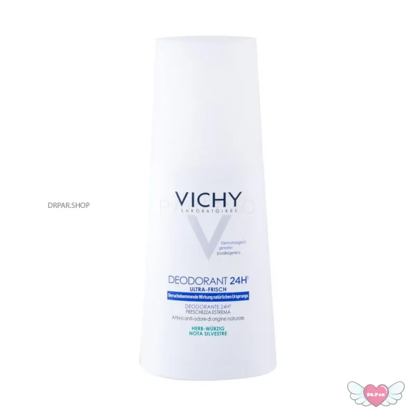 اسپری دئودرانت 24 ساعته اولترا فرش بدون آلومینیوم اسپایسی خنک ویشی vichy