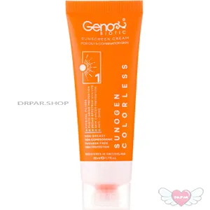 ضد آفتاب بی رنگ سانوژن 50 میلی لیتر پوست چرب و مختلط ژنوبایوتیک Geno Biotic