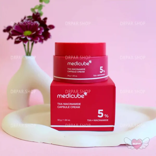 کرم کپسولی ترانگزامیک اسید نیاسینامید 55 گرمی مدی کیوب TXA Niacinamide Capsule Cream Medicube