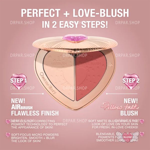 پالت صورت رنگ Flawless Peach شارلوت تیلبری Pillow Talk Charlotte Tilbury
