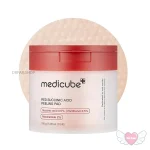 تونر پد لایه بردار پوست چرب مختلط ضد جوش 70 عددی مدی کیوب Medicube Red Succinic Acid