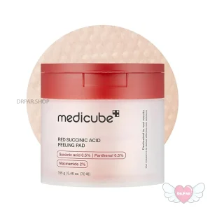 تونر پد لایه بردار پوست چرب مختلط ضد جوش 70 عددی مدی کیوب Medicube Red Succinic Acid