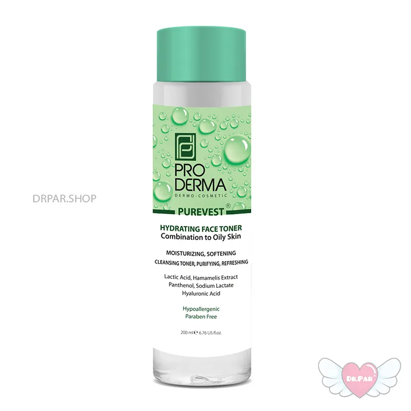 تونر آبرسان پوست مختلط چرب 200 میلی لیتر پرودرما Proderma