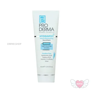 کرم مرطوب کننده قوی صورت گردن فاقد چربی بی رنگ 40 میلی لیتر پرودرما Proderma