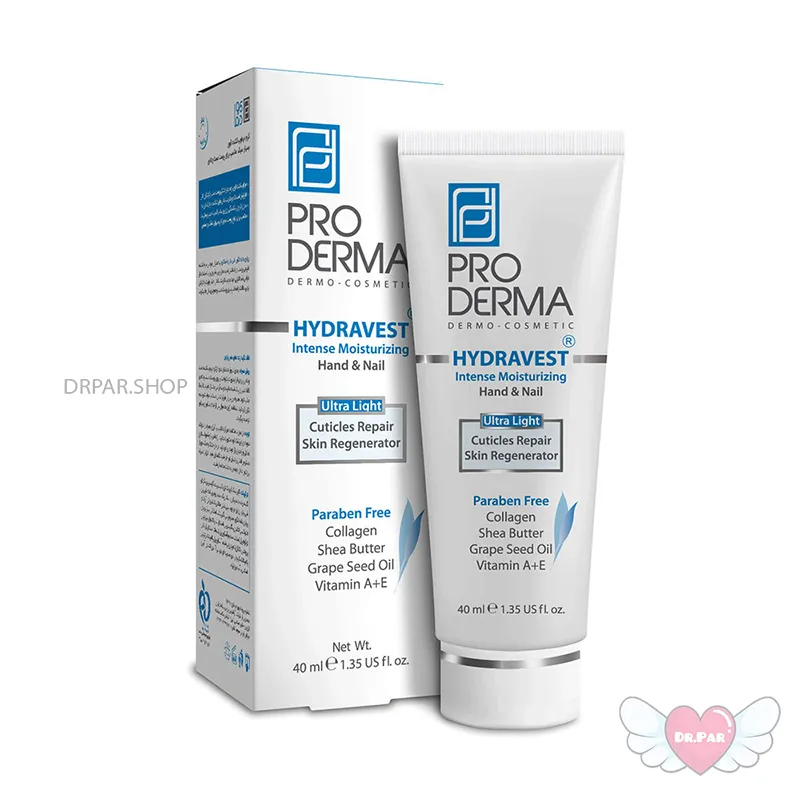 کرم مرطوب کننده محافظ UV دست ناخن انواع پوست 40 میلی لیتر هیدراوست پرودرما Proderma