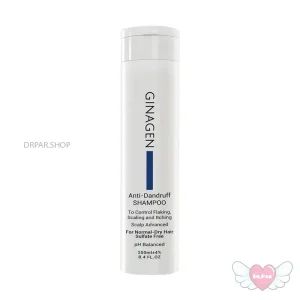 شامپو ضد شوره فاقد سولفات موهای خشک نرمال 250 میلی لیتر ژیناژن Ginagen