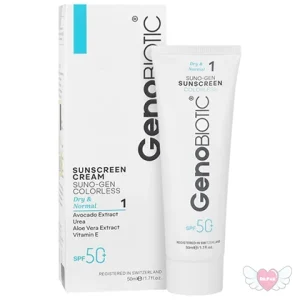 خرید کرم ضد آفتاب ژنو بایوتیک SPF50 مناسب پوست خشک نرمال