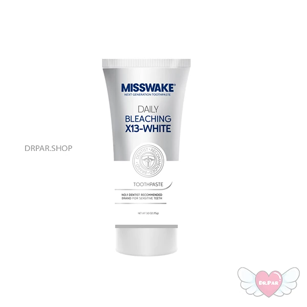 Misswake Bleaching Toothpaste خمیر دندان میسویک مدل بلیچینگ دانه آبی 75 میلی لیتر